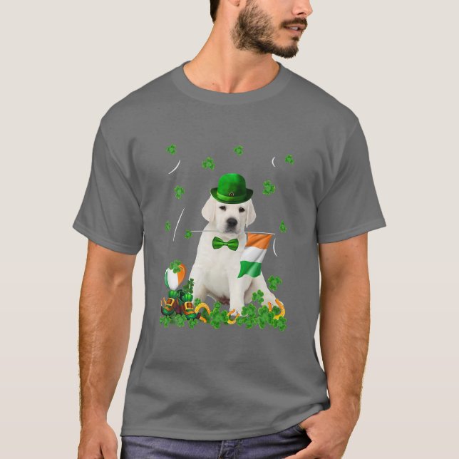 T-shirt Joyeux Jour de la Saint Patrick Irlandais Chien Ch (Devant)