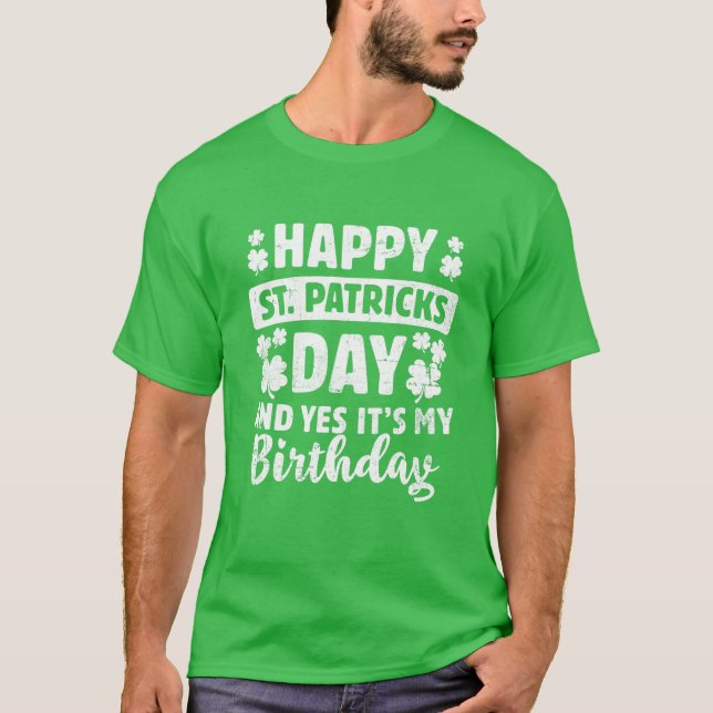 T-shirt Joyeux Jour de la Saint Patrick Oui C'est mon anni (Devant)