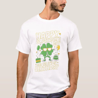T-shirt Joyeux Jour de la Saint Patrick Shamrock d'anniver