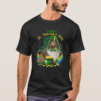 T-shirt Joyeux Jour de la Saint Patrick Shetland Chien Lep