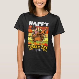 T-shirt Joyeux Jour de la Turquie Dabbing Jour d'Action de