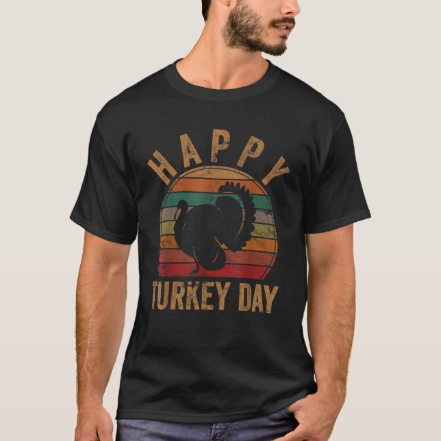 T-shirt Joyeux Jour de la Turquie Don Thanksgiving Pilgrim (Devant)