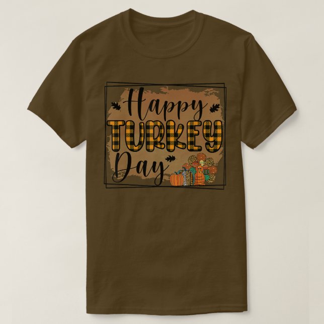 T-shirt Joyeux Jour de la Turquie Jour de Thanksgiving (Design devant)