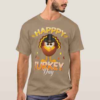 T-shirt Joyeux Jour de la Turquie Jour de Thanksgiving