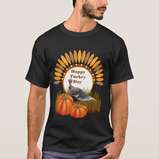 T-shirt Joyeux Jour de la Turquie / Thanksgiving (Devant)