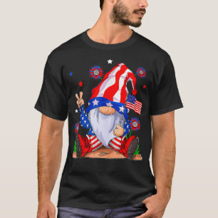 T-shirt Joyeux Jour de l'Indépendance 4 juillet Gnome amer