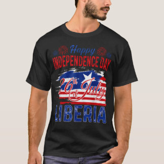 T-shirt Joyeux Jour de l'Indépendance Liberia 26 Juillet