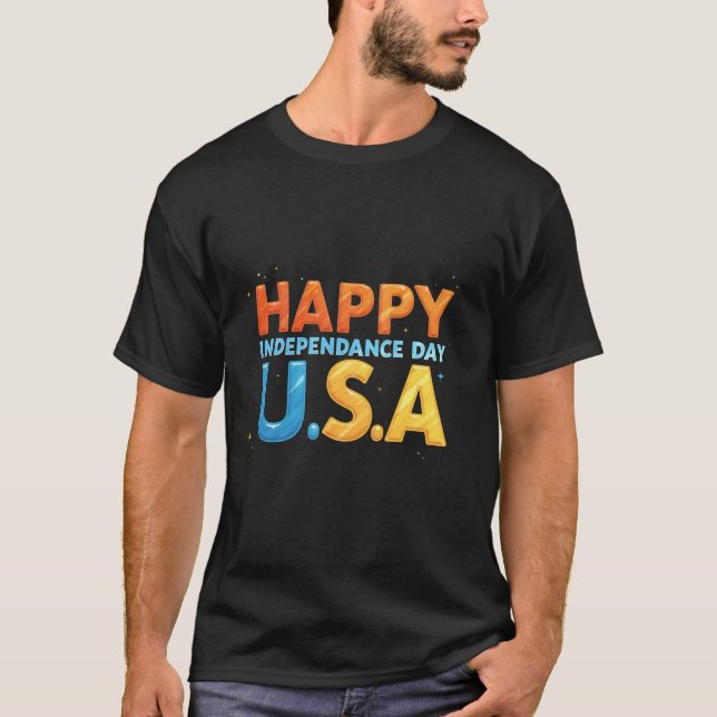 T-shirt Joyeux Jour de l'Indépendance, USA ! Célébration d (Devant)
