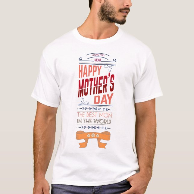 T-SHIRT JOYEUX JOUR DE MÈRE (Devant)