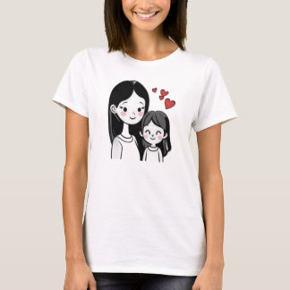T-shirt Joyeux jour de mère, amour maman, maman d'amour