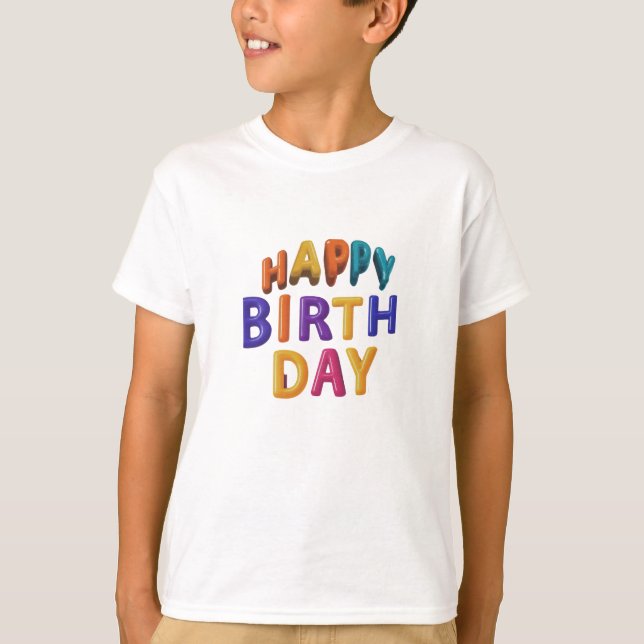 T-shirt Joyeux Jour de Naissance (Devant)