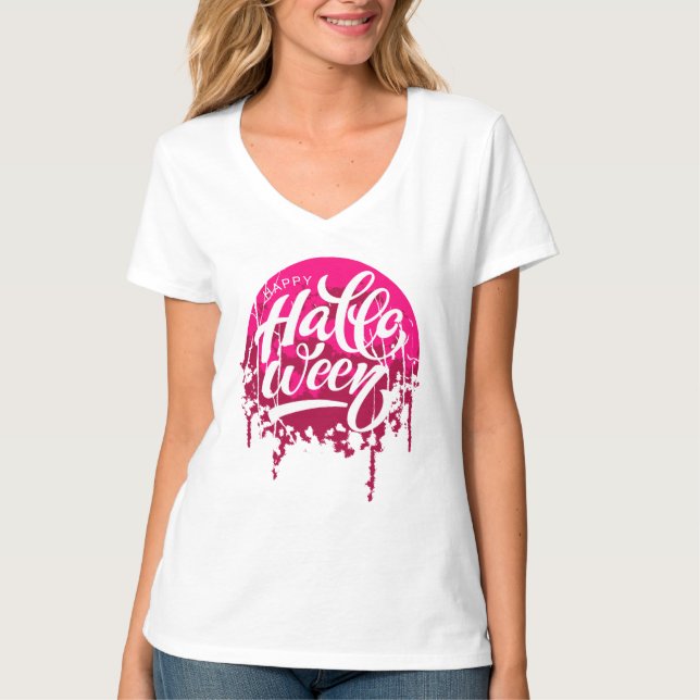 T-shirt Joyeux jour de nuit d'Halloween (Devant)