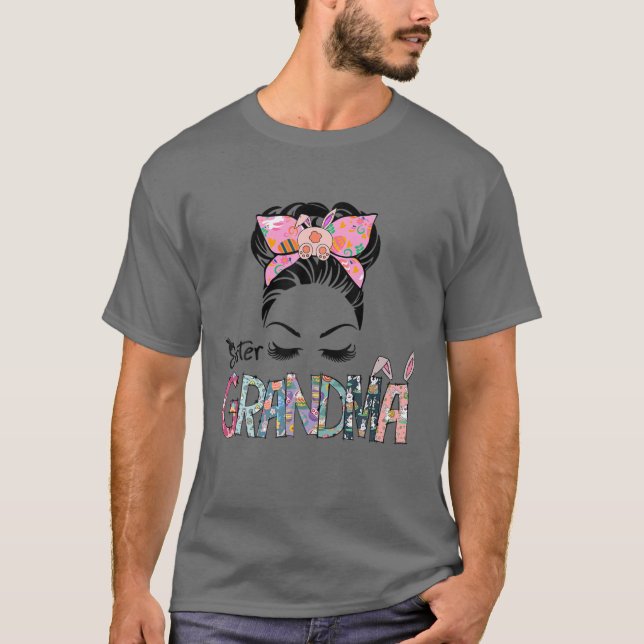 T-shirt Joyeux jour de Pâques 2022 Grandma Bunny de Pâques (Devant)