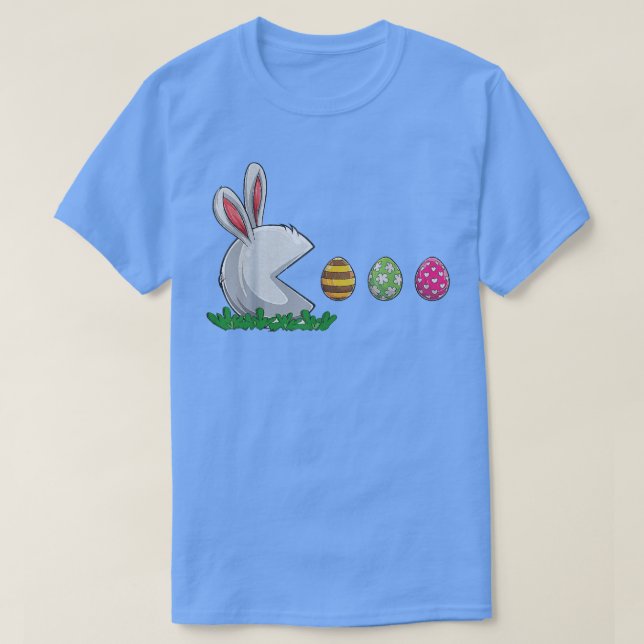 T-shirt Joyeux Jour de Pâques Oeuf Lapin Amusant Garçons F (Design devant)