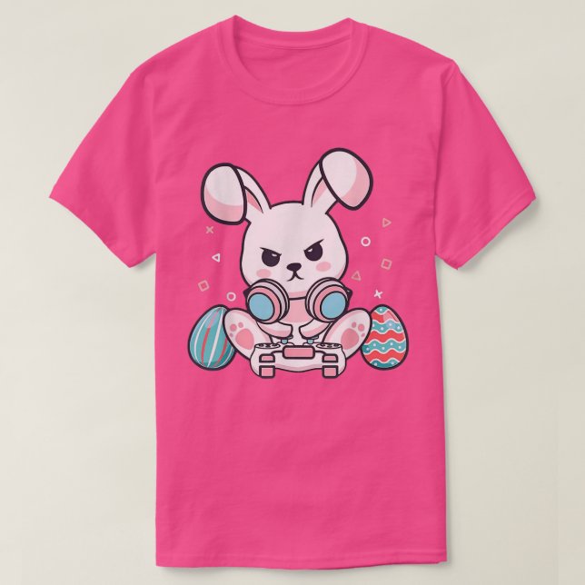 T-shirt Joyeux Jour de Pâques Oeuf Lapin Drôle Garçons Fil (Design devant)