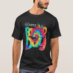 T-shirt Joyeux Jour de Pâques Tie Dye Lapin Lapin Face Drô