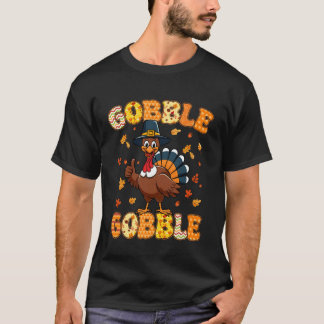 T-shirt Joyeux Jour de Thanksgiving Dinde Gobble Gobble Ho