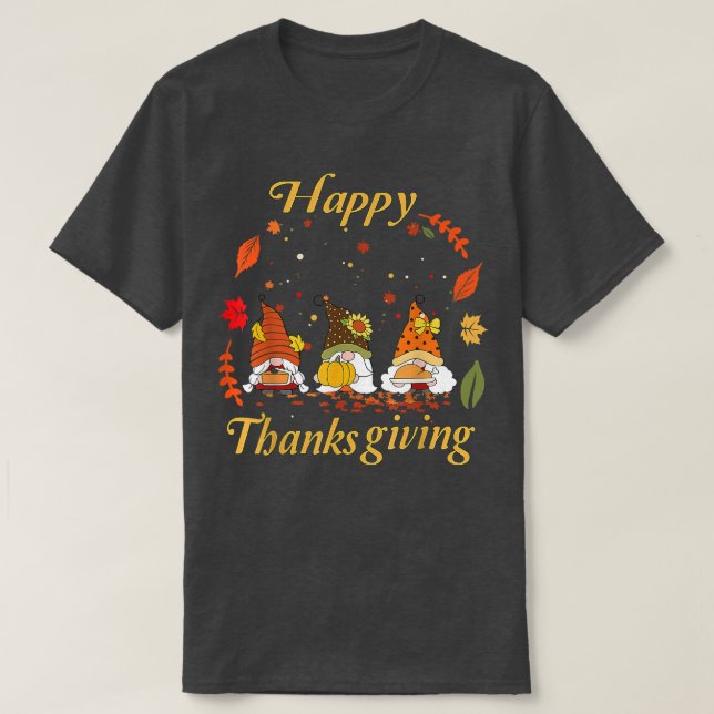T-shirt Joyeux jour de Thanksgiving vacances de Thanksgivi (Design devant)