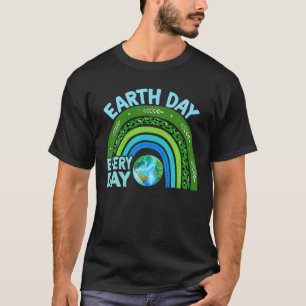 T-shirt Joyeux Jour des terres arc-en-ciel mignon Earth Lo