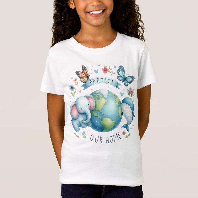 T-Shirt Joyeux Jour des terres Protéger notre planète Terr (Devant)
