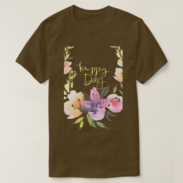 T-shirt Joyeux Jour Flower Power (Design devant)