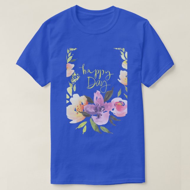 T-shirt Joyeux Jour Flower Power (Design devant)