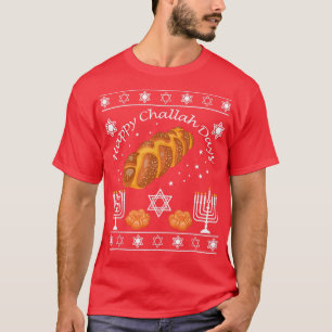 T-shirt Joyeux Jours de Challah Hanoukka Menorah Ugly Pyja