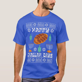 T-shirt Joyeux Jours de Challah Jour Juif Ugly Hanoukka Sw