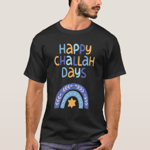 T-shirt Joyeux Jours de Challah Joyeux Hanoukka Retro Boho