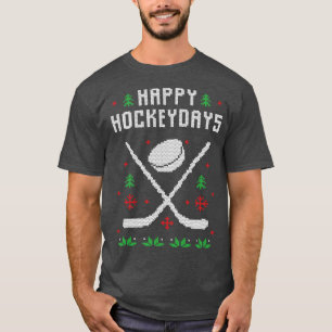 T-shirt Joyeux Jours de hockey Drôle laide pull Noël