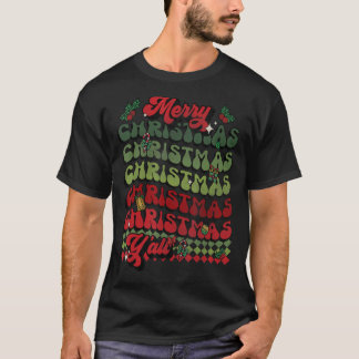 T-shirt Joyeux Joyeux Noël Retro Xmas Jumelage Pyjamas