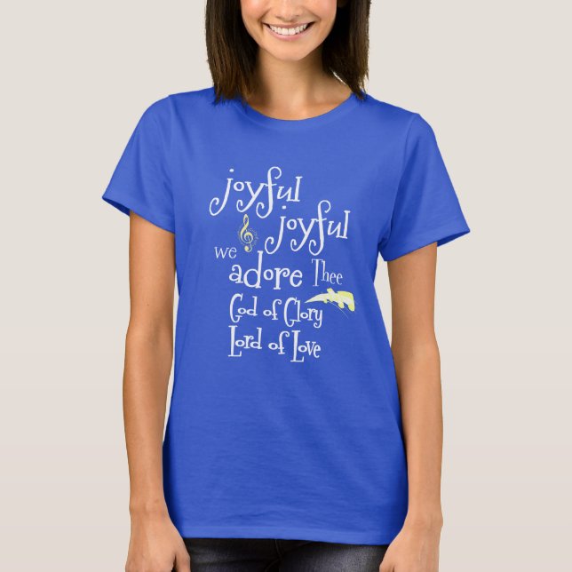 T-shirt Joyeux, Joyeux Nous Adorons La Citation (Devant)