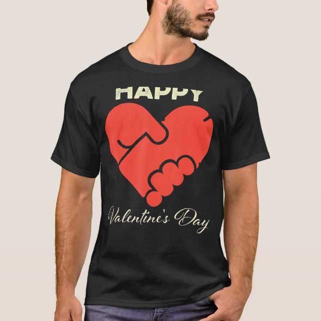 T-shirt Joyeux Joyeux Saint-Valentin Pour Hommes Individue (Devant)