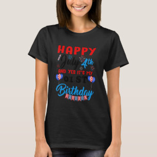 T-shirt Joyeux Juillet 4 & Oui Itu2019s Mon 01e Anniversai
