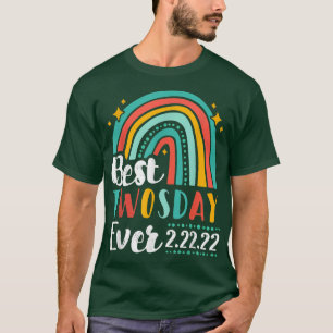 T-shirt Joyeux Jumeau 2022 Jour Blue Rainbow Twos 22222