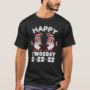 T-shirt Joyeux Jumeau 2-22-2022 Deux Gnomes Lover