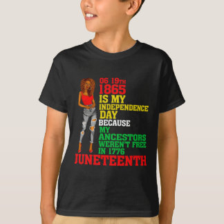 T-shirt Joyeux JunetDix Est Ma Fête De L'Indépendance Libr