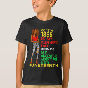 T-shirt Joyeux JunetDix Est Ma Fête De L'Indépendance Libr