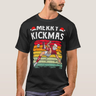 T-shirt Joyeux Kickmas Football Joueur Noël De