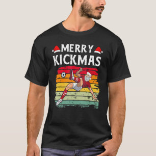 T-shirt Joyeux Kickmas Football Joueur Noël De