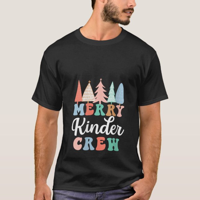 T-shirt Joyeux Kinder Crew Kindergarten Enseignant Kid Chr (Devant)