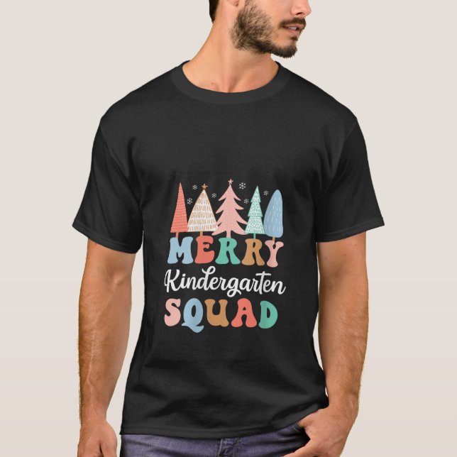 T-shirt Joyeux Kindergarten Squacher Enseignant Kinder Cre (Devant)