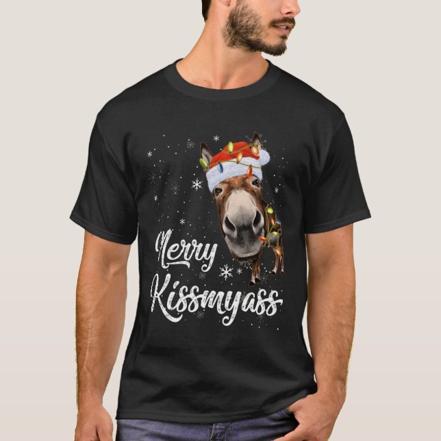 T-shirt Joyeux Kissmyass Drôle Amateurs d'âne Sarcastique  (Devant)