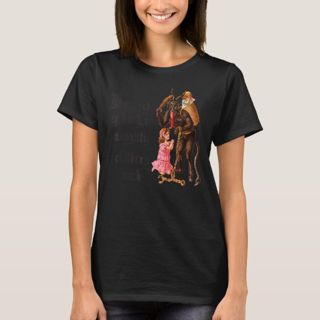 T-shirt Joyeux Krampus Aiguille Mon Dos Mon Cou Mon Enfant (Devant)