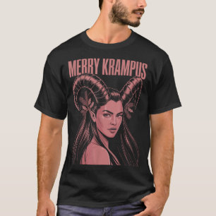 T-shirt Joyeux Krampus Ironique Lilith Noël Féminin Sombre