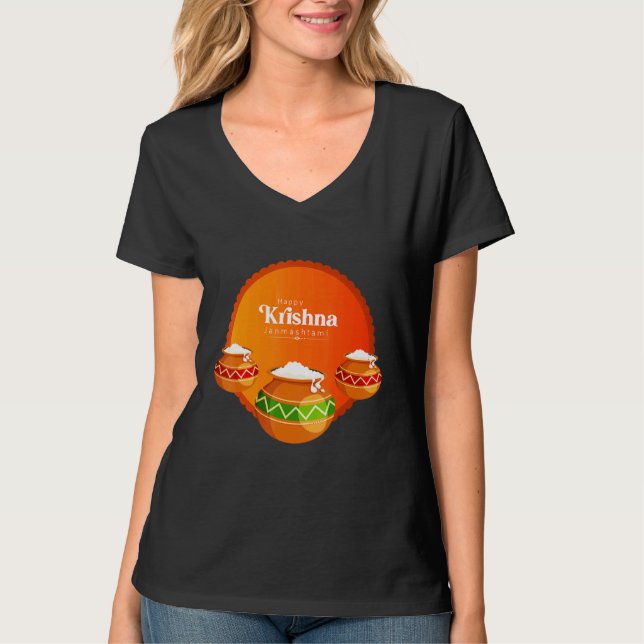 T-shirt Joyeux Krishna Janmashtami (Devant)