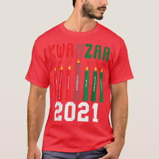 T-shirt Joyeux Kwanzaa célébrant le T afro-américain noir