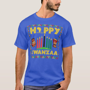 T-shirt Joyeux Kwanzaa Kinara Bougies Principes Africain A