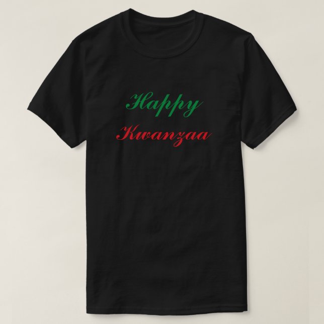 T-shirt Joyeux Kwanzaa Rouge Vert noir personnalisé (Design devant)