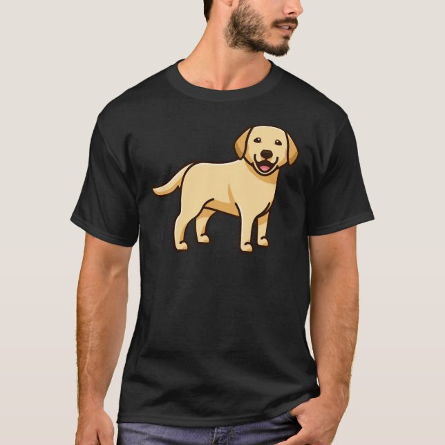 T-shirt Joyeux Labrador Jaune (Devant)